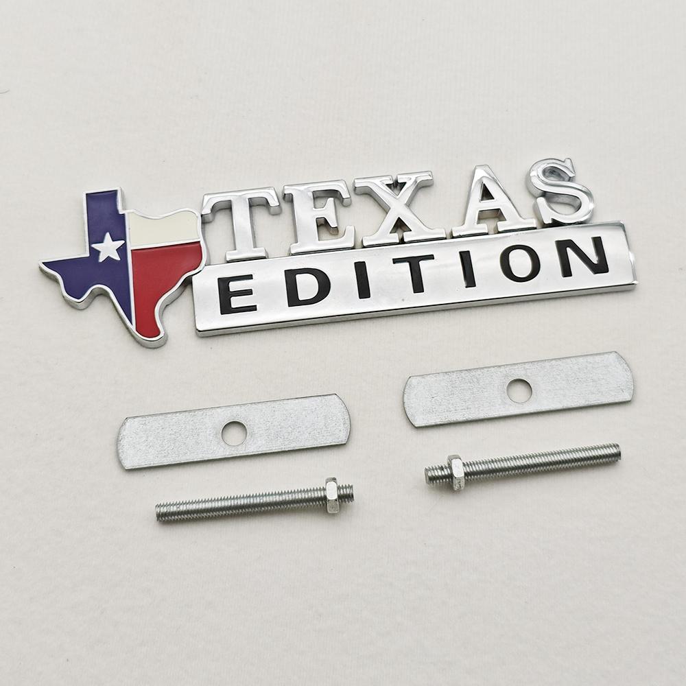Universal 3D Metal Car Badge TEXAS EDITION Logo Emblem Flag Sticker For Ford Jeep Chevrolet Ram GMC Dodge Motorcycle Accessories