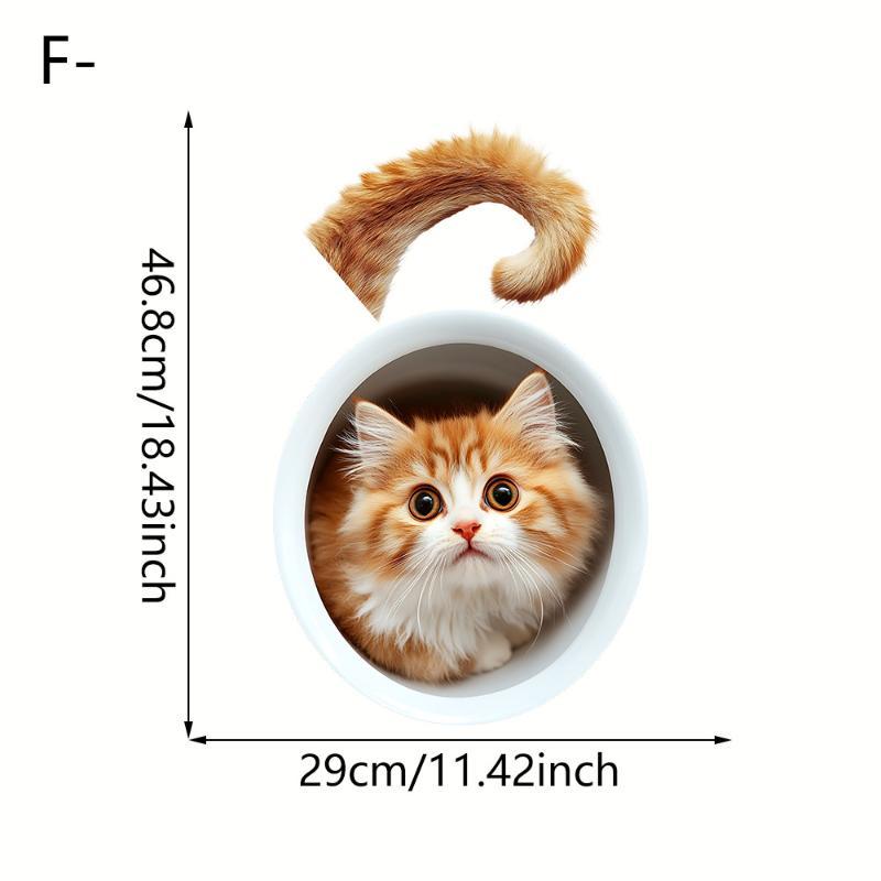 3D-Effekt Niedliches Tier Toilettenaufkleber Niedliche Katze Hund Badezimmer Toilettensitzbezug Aufkleber PVC Zubehör Für Zuhause Badezimmerdekoration