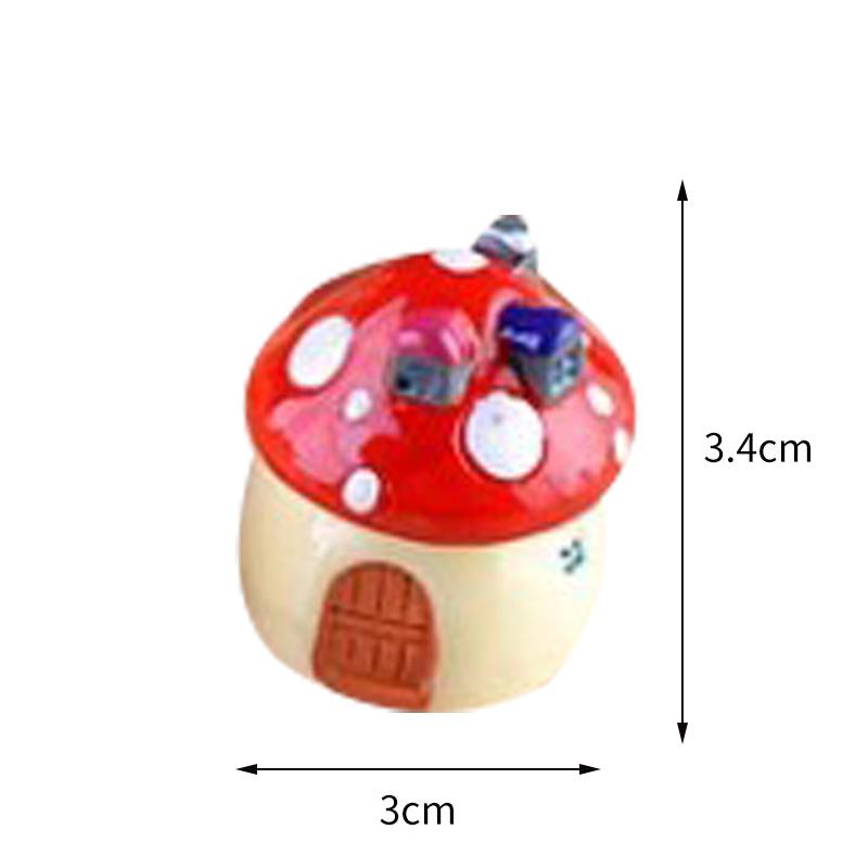 4 Rozmiary Dom Grzybowy Żywica Ozdoba Rękodzieło Ogrodu Wróżek Miniaturowy Mikro Gnom Terrarium Dom Śródziemnomorski Zamek 4 Kolory