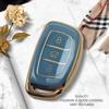 Luxurious Golden Edge Remote Car Key Case Full Cover For Hyundai Mistra IX35 IX25 Elantra Tucson Sonata Reina Auto