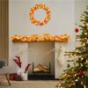 Christmas Vine Garland With Timer Hangable Flower Vine Garland Christmas Wreath For Window Fence Porch Arch Mantel Fireplace