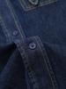 Europäischer Retro-Stil Fliege Knopf Langarm Denimhemd