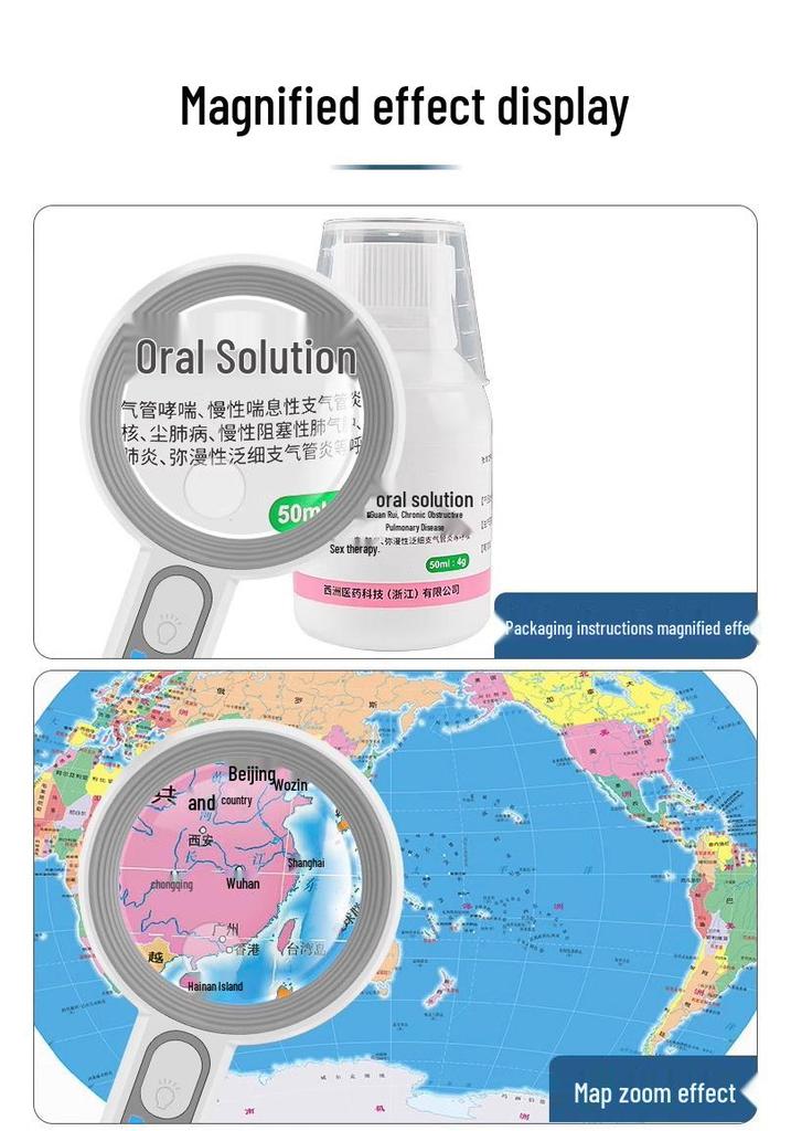 Rechargeable 80x LED Magnifying Glass: HD Magnifier for Reading, Electronics Repair & Jewelry Appraisal