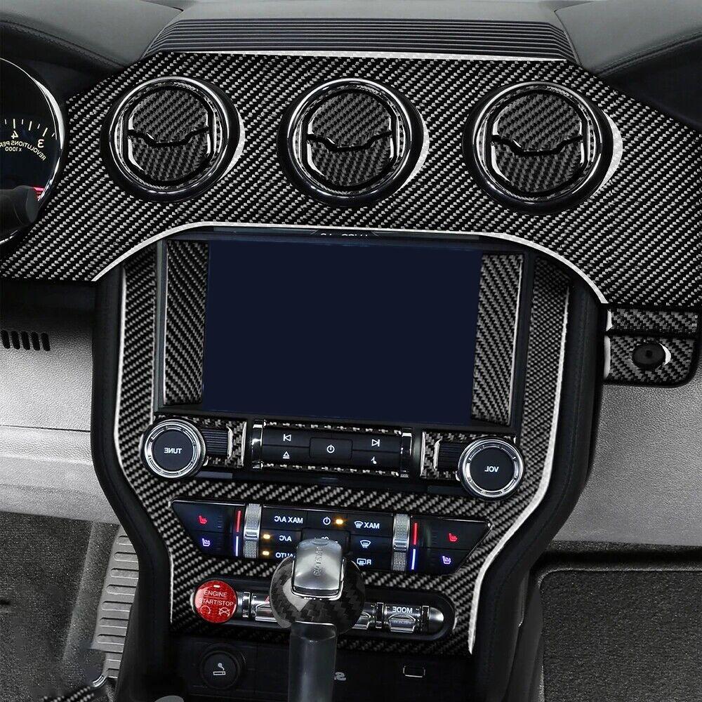 30PCS Carbon Fiber Full Set Interior Decoration Trim Kit For Ford Mustang 2015+