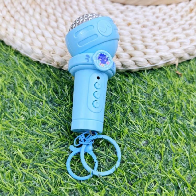 Kids Microphone Keychain Shape Recorder Pendant Reusable Recording Function Compactly Keyring Design Safe ABS Gift Item