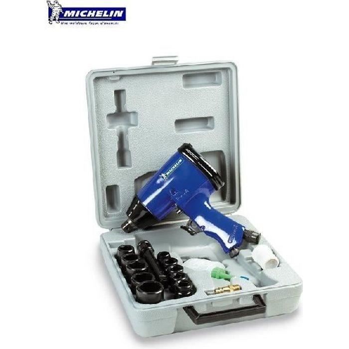 MICHELIN Coffret Clé À Choc Déboulonneuse 1/2 Livré Avec 10 Douilles + Accessoires