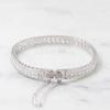 Square 4mm Tennis Silver Bracelet Cubic Best Popular 925 Silver Women's Couple