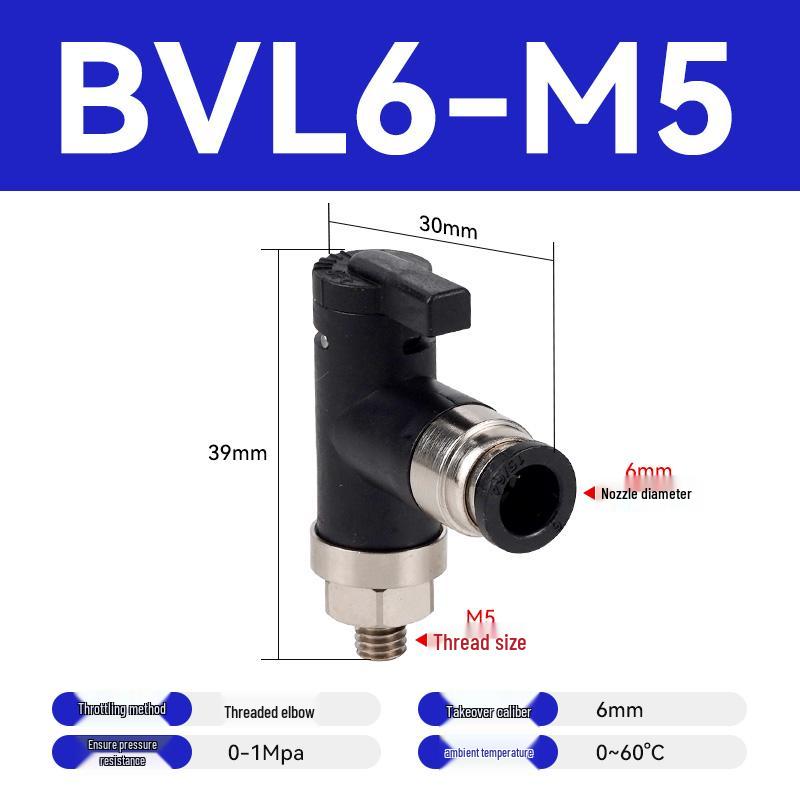 Micro Mini Ball Valve, Single Handle Pneumatic Switch, Manual Tube Air Control Valve