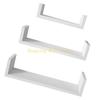 KX4B Pack of 3 Solid Floating Wall Shelves Featuring Water Based Paint for Home Decoration and Storage Solution