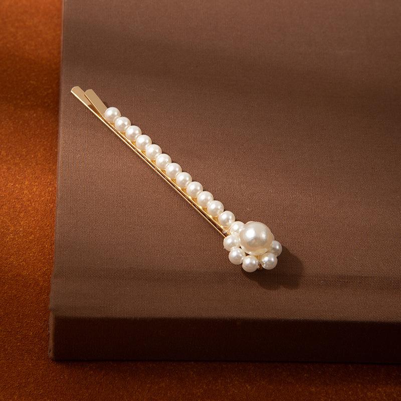 Pearl Word Clip Women'S Temperament Bangs Forehead Broken Hair Edge Clip High Sense Simple Bb Clip