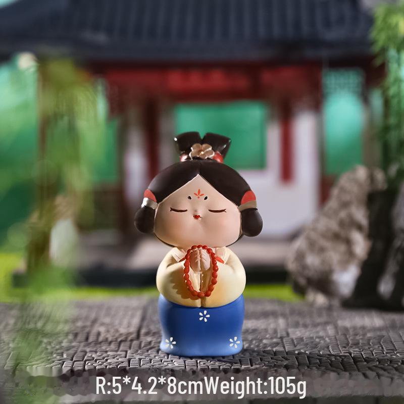 Kreativer Handyhalter im Stil der Tang-Dynastie mit Glücksbringer: Exquisites Harzornament