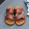 Mode Homme Plage Chaussures à Bout Ouvert Sandales Haute Qualité Antidérapantes Pantoufles Homme Respirantes Deux Utilisations Chaussures Homme Été Extérieur