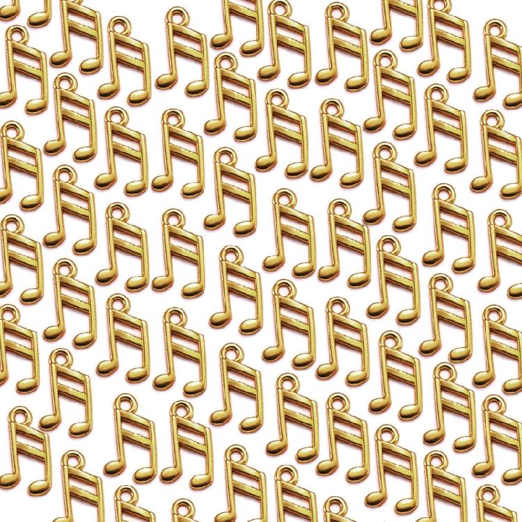 Pack of 100 Stylish Musical Note Pendants for Creative Accessory Jewelry Components Bracelet Necklace Accessories