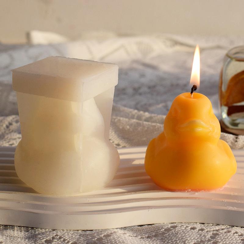 Yellow Little Duck Silicone Candle Mould Cute Animal Quack-quack Handmade Toilet Soap Resin Making Set Painting Plaster Gift