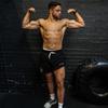 Men's Summer Drawstring Fitness Sports Short Pants Loose Casual Cotton Running Shorts with Pockets