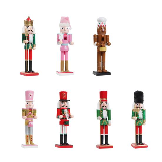 Yousheng Weihnachts-Nussknacker-Ornament Großer Holzsoldaten-Nussknacker Figur für Weihnachtsbaum Haustür Hoteldekoration