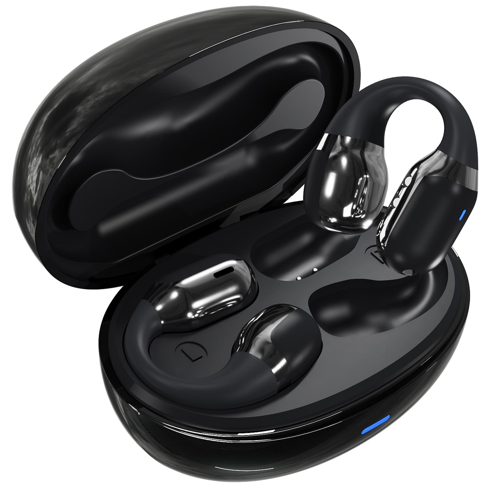 

F16 Ear Clip Bluetooth-compatible Air Conduction Earphone Wireless Sports Stereo Music Headset Black