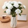 Artificial Silk Rose Bouquet For Wedding Decor Photography Props Use Home