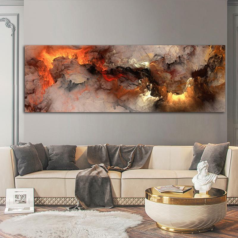 Abstract Landscape Fire Cloud Canvas Painting Posters and Prints Wall Art Pictures Cuadros Living Room Home Decor No Frame