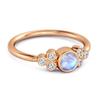 Bezel Set Moonstone 925 Sterling Silver Rose Gold Vermeil Boho Ring