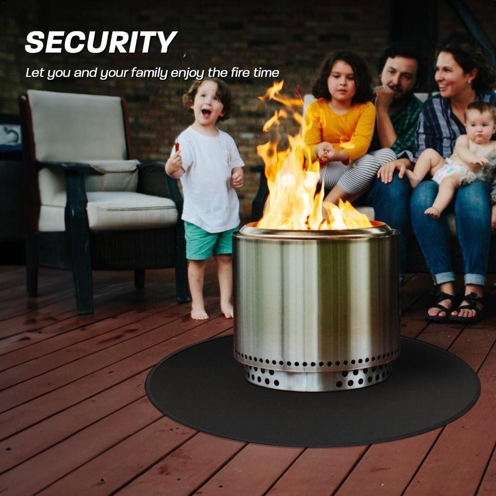 Hitzebeständige Kamin-/Feuerstelle-Matte Ölbeständige Flammhemmende Matte Camping-Feuerfestes Tuch BBQ-Grill