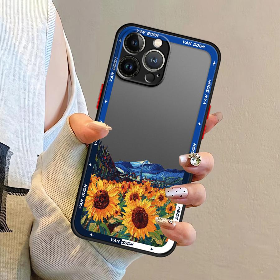 Case for iPhone 17 Pro Max 16 Plus 13 Mini 12 11 15 7 8 SE Air 14 XS XR Funda Back Phone Cover Van Gogh
