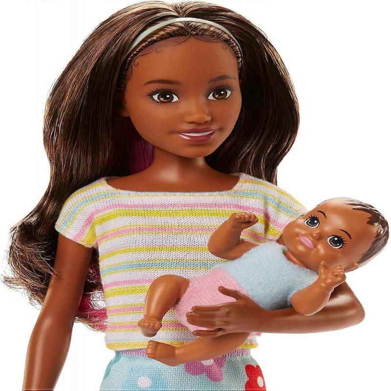 Barbie - Skipper Babysitter - Brown Hair Doll with Baby Doll