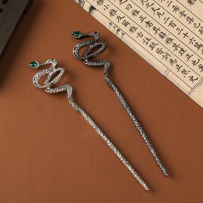 Nouvelles Pinces à Cheveux en Métal Minimalistes Forme Serpent Halloween Bâtons à Cheveux Baguettes Bijoux Accessoires Coiffure pour Femmes Cadeaux