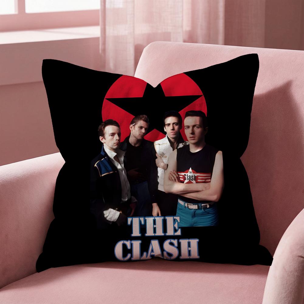 Rock Band The Clash Cushion Cover Multi-Scene Pillow Cover for Home & Car - Reversible, Soft & Durable for Daily Use