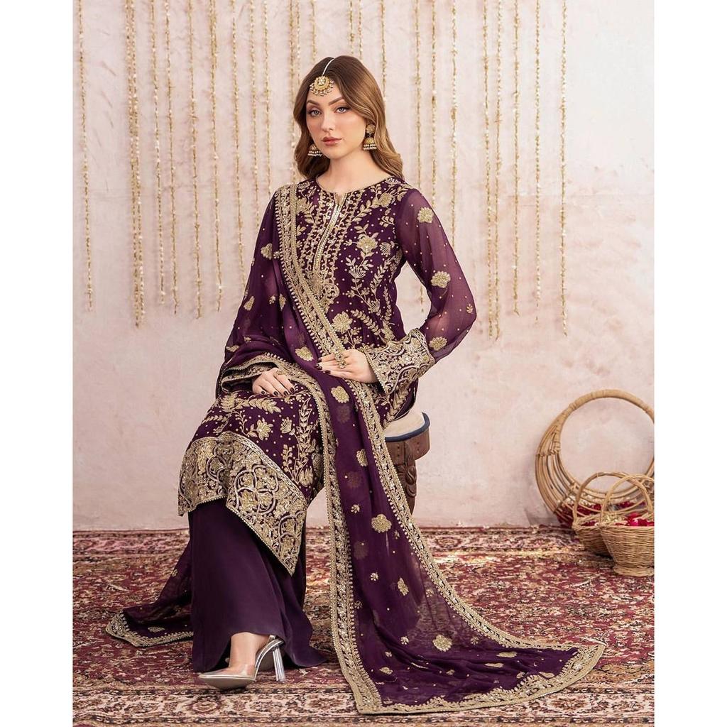 Pakisatni Bollywood Ethnic Salwar Kameez Desigenr Wedding Wear Palazzo Suit