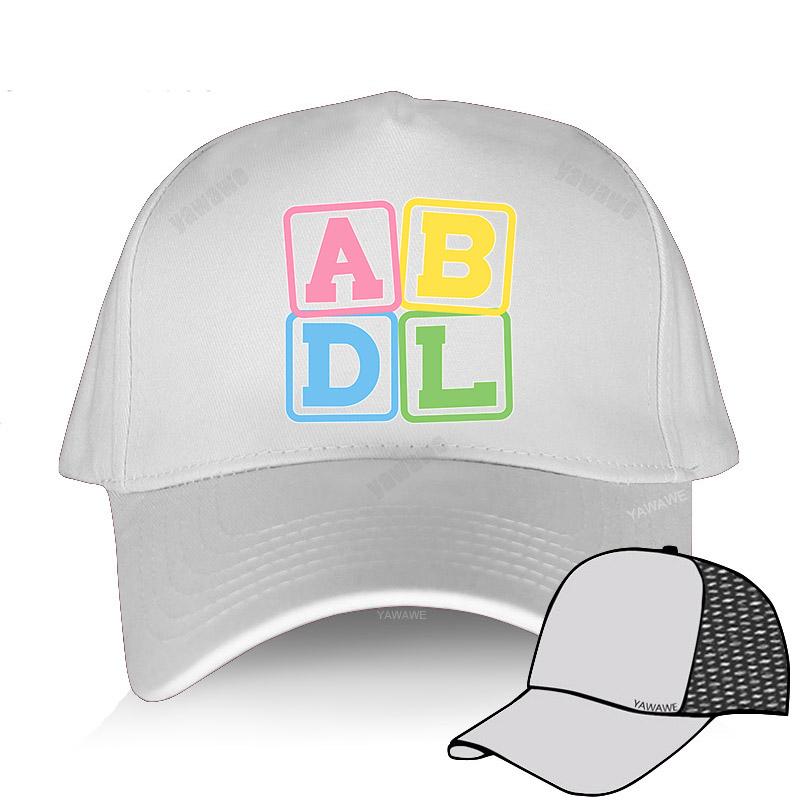 Cappello da sole estivo a tinta unita Carino Blocchi di lettere ABDL Pride Harajuku Divertente berretto da baseball Moda marca yawawe Cappello da pesca Hip Hop