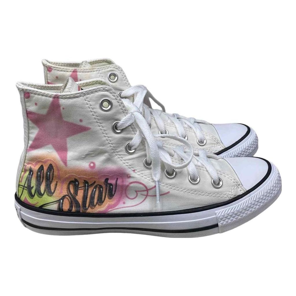 Converse All Star Light Pohodlné Trendy Plátěné Boty s Vysokým Svrškem Unisex Tenisky Bílé 168997C