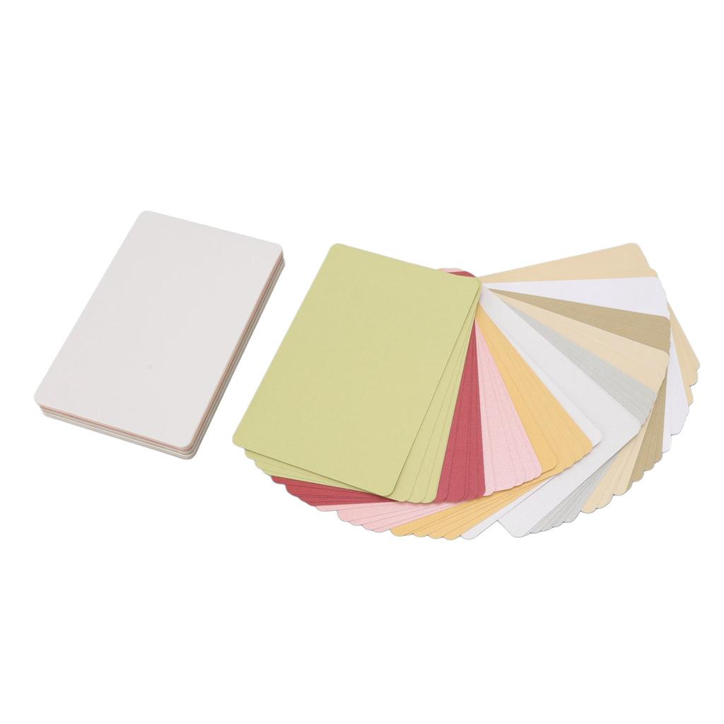 100Pcs Pearlescent Card Stock Round Corner 15x10CM Hard Natural Texture Rubber Stamp Card Paper for