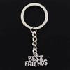 Moda Best Friends 24x16mm Ciondolo 30mm Portachiavi Catena di Metallo Bronzo Uomo Auto Regalo Souvenir Portachiavi