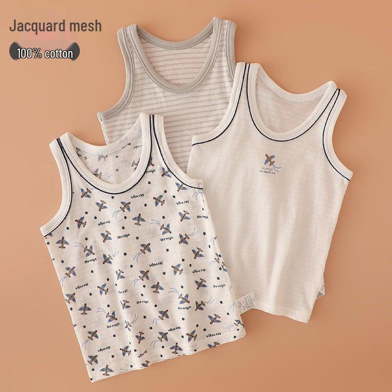 Boys Bamboo Cotton Sleeveless Camisole Tank Top – Class A Children s Summer Vest Size 80