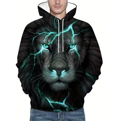 Men's Hoodie Lion 3D Print Sweatshirts For Men Hooded Shirt Y2k Hoodies Autumn New Casual Pullover Streetwear Top Men's Clothing