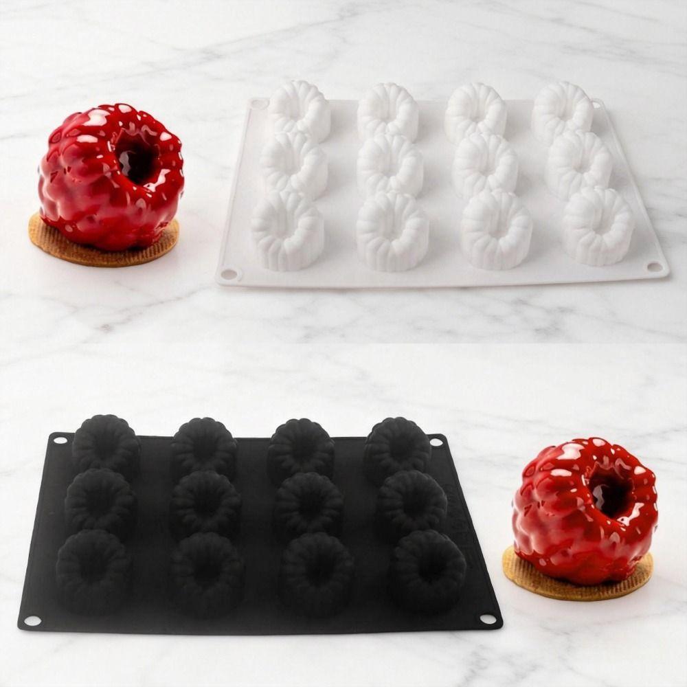 Food-Grade Silicone Raspberry Mousse Mold Heat-Resistant French Pastry Baking Mold  Kitchen Use