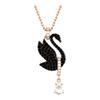 Swan Black Swan Necklace Women's Rose Gold 5678045