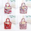 Hello Kitty Cartoon Oxford Cloth Insulated Lunch Bag With Drawstring Closure For Picnics And Outings