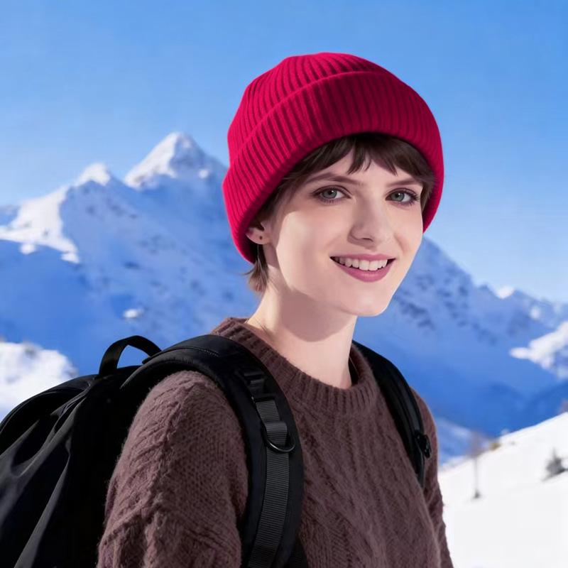 Children's Wool Blend Knitted Hat: Warm Ear-Protecting Beanie for Autumn and Winter, Cute and Versatile Parent-Child Design.