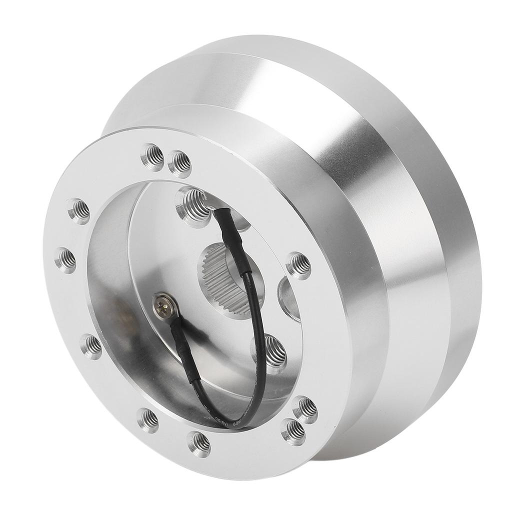 5 6 Hole Steering Wheel Short Hub Adapter Aluminum Replacement for JEEP Wrangler 1976?1995 Silver