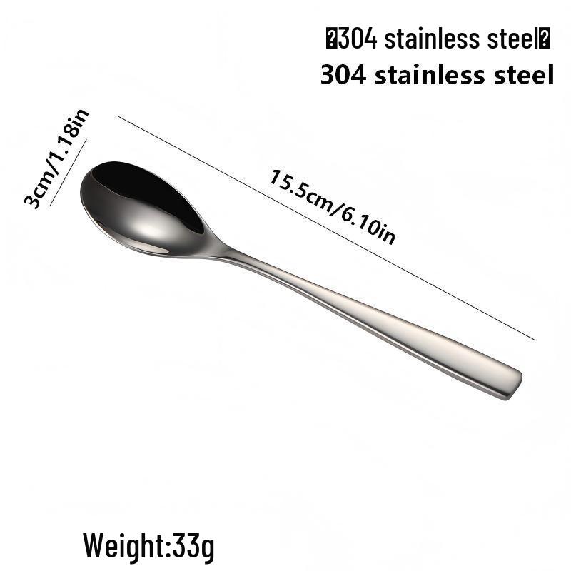 Liang Sheng 304 Stainless Steel Thickened Round Dining and Soup Spoon
