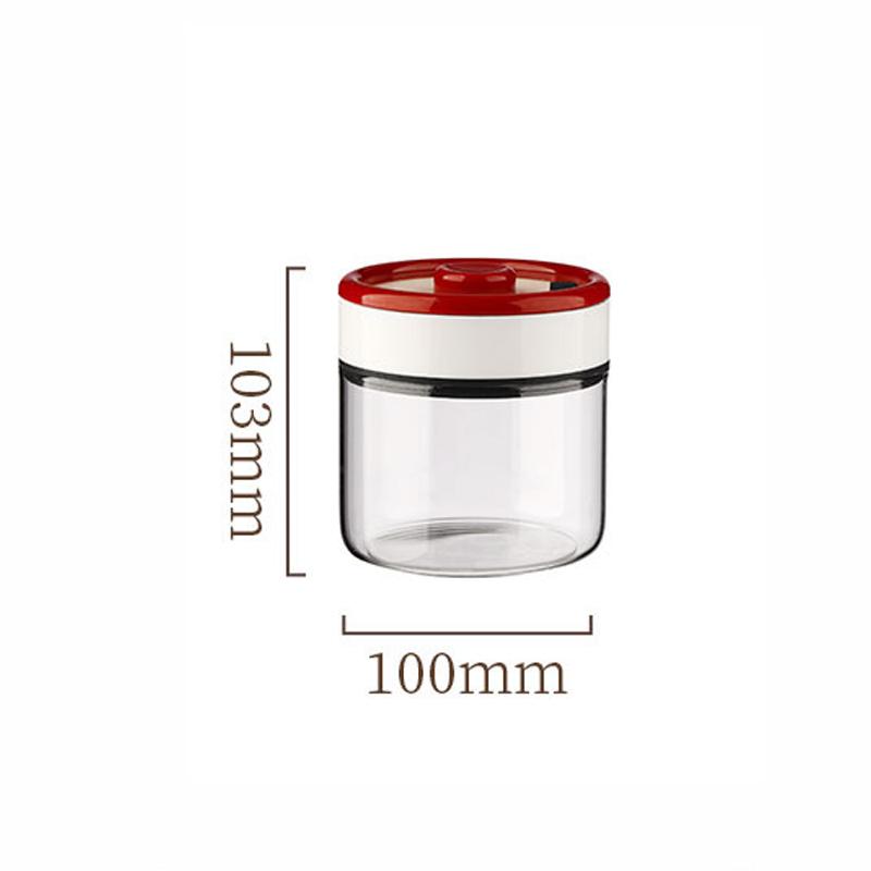 Coffee Bean & Tea Storage Jar, Food-Grade Vacuum Sealed, High Borosilicate Glass with Vacuum Suction