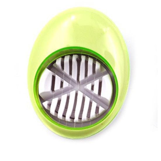 3-In-1 Stainless Steel Egg Slicer Multifunction Strawberry Banana Mushroom Fruit Vegetable Hard Boiled Eggs Cutting Tool Kitchen Gadgets зелёный