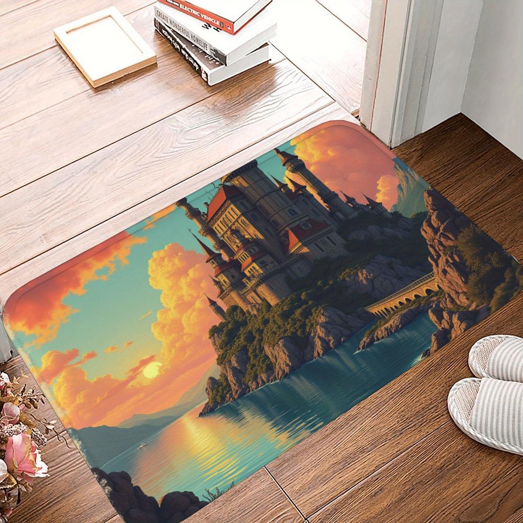 1PC Celestial Harmony Kitchen Rug Non-Slip Door Mat Pop design Bathroom Rug Bath Mat Carpet for Home Sink Laundry Decoreeree