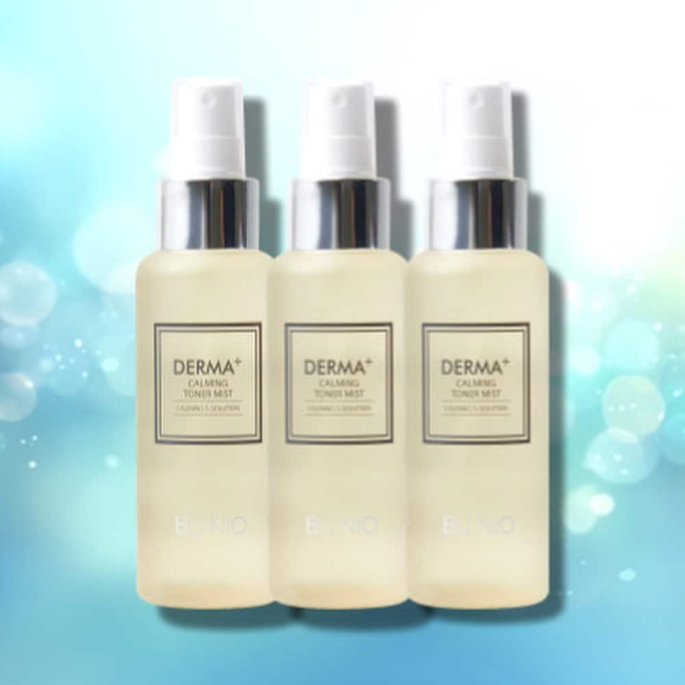 BU:NiO Calming Cool Tone Up Sun Cushion 25g Fresh Face Cushion x 3 + Soothing Toner Mist 100ml x 3