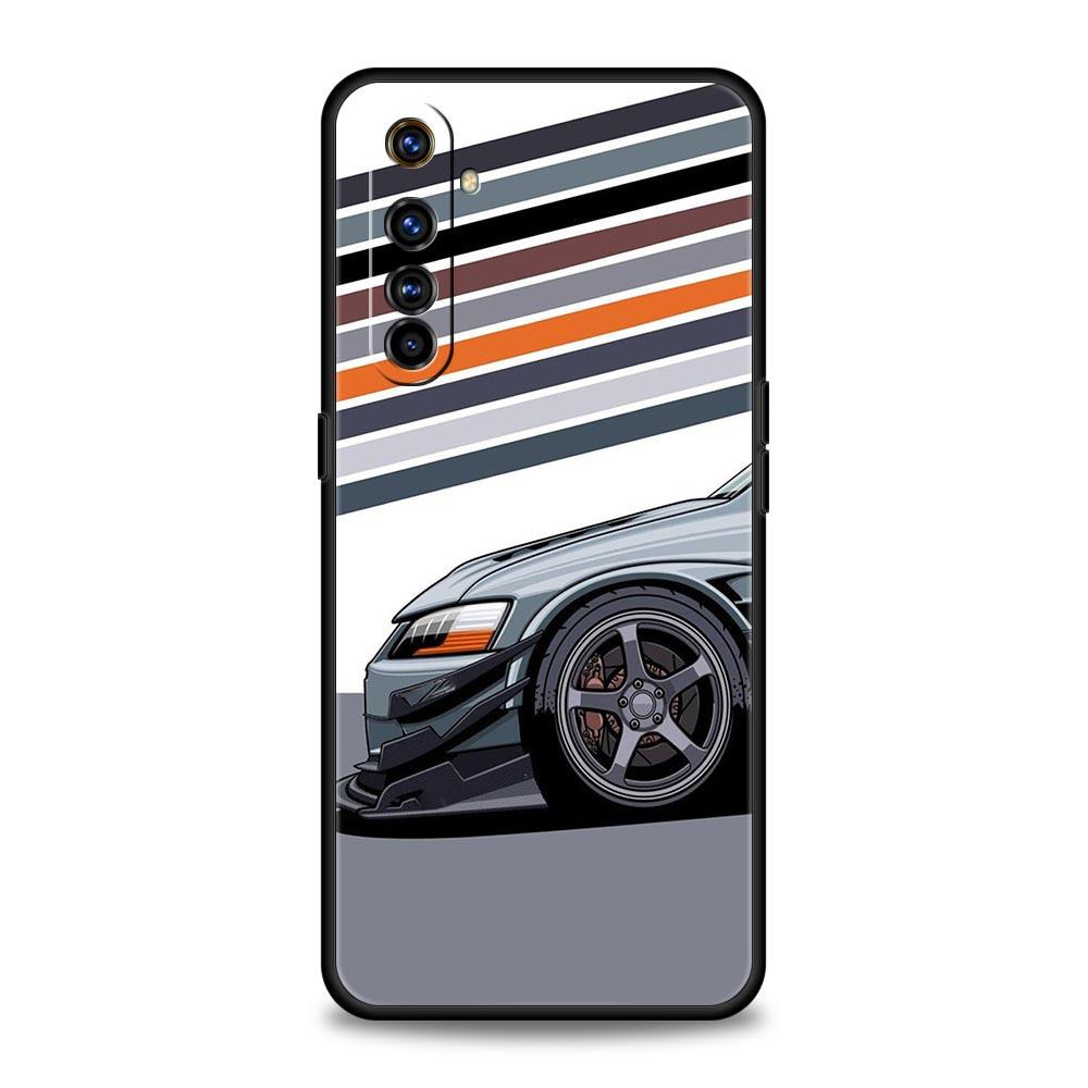 Japan JDM Sports Cars Case For Realme 12 11 10 9 8 5G 7 6 GT5 GT3 GT2 Pro Plus C21 C11 C25 C35 For Realme GT Neo 2 3 3T 5 Cover