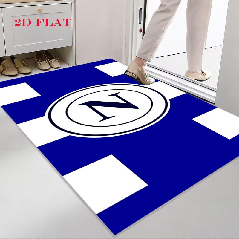 SSC Napoli Logo Teppich für Wohnzimmer Schlafzimmer Zuhause Sofadekoration, Kinderspiel Rutschfeste Bodenmatte