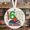 1pc/4pcs School Season, Six Seven Days of School, Smarter Teach Love Inspire Pattern, Ceramic Ornament Hanging Decor, Home Party Decor
