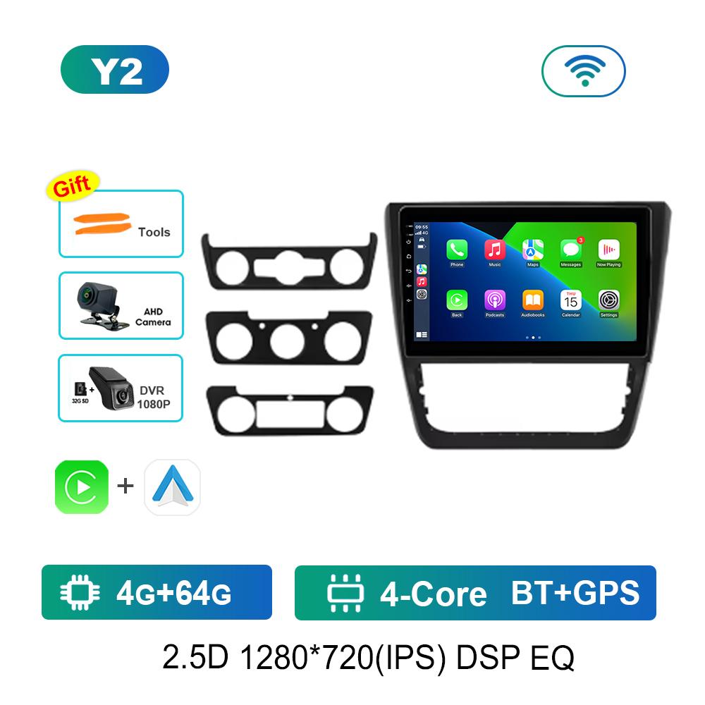 10 Inch Car Radio Multimedia Player for SKODA Yeti 5L 2009 - 2014 GPS Navi Android OS 4G Bluetooth WiFi  DSP Stereo Auto Tools